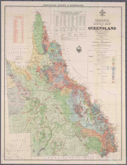 Mineral Localities, 1905 | Queensland Historical Atlas